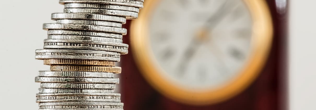 a stack of coins