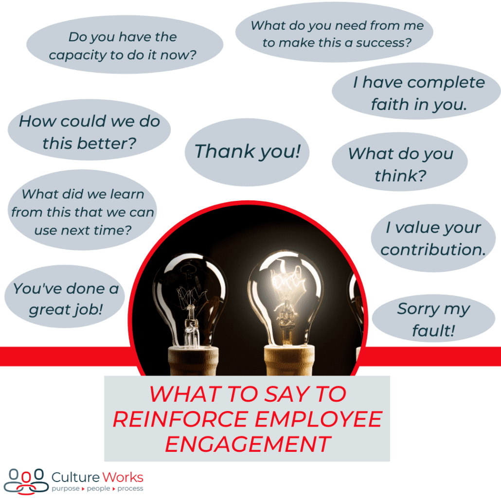 What to say to reinforce engagement