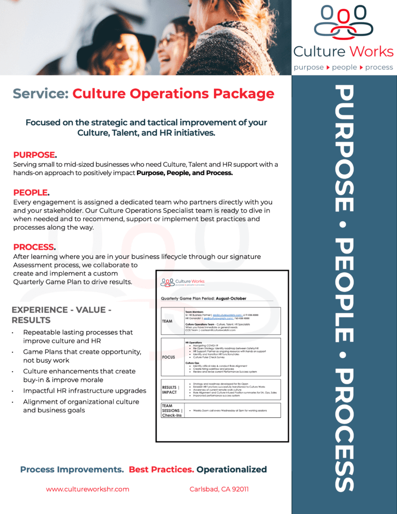 CW Culture Operations Package