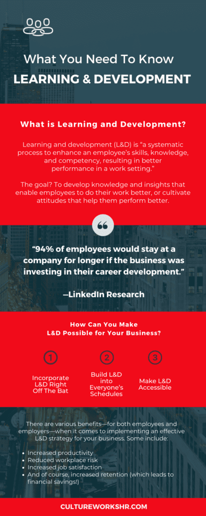 Infographic of How to Leverage Learning and Development to Improve Employee Retention